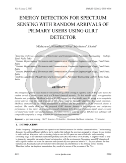 energy detection for spectrum sensing with random