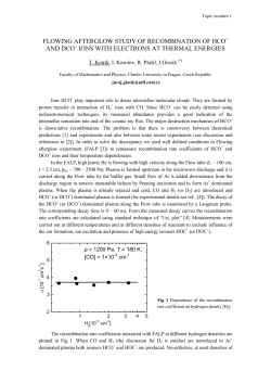 flowing afterglow study of recombination of hco and dco ions with