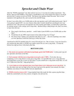 Sprocket and Chain Wear - Watt-man