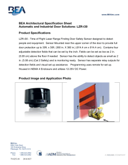 Automatic and Industrial Door Solutions: LZR-i30
