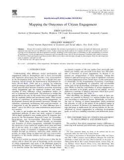 Mapping the Outcomes of Citizen Engagement