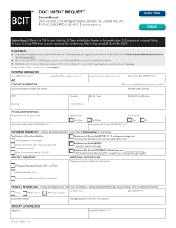 BCIT : : Student Records : : Document Request