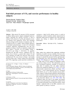 End-tidal pressure of CO2 and exercise performance in healthy