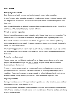 Managing bush blocks - Nillumbik Shire Council