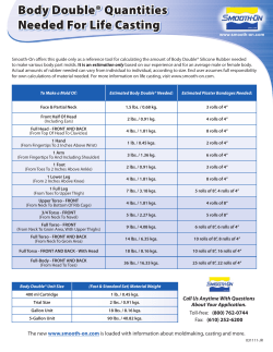 Body Double&reg; Quantities Needed For Life Casting - Smooth-On