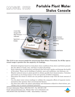 MODEL 3115 Portable Plant Water Status Console