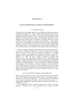 chapter 10 plant response to the environment