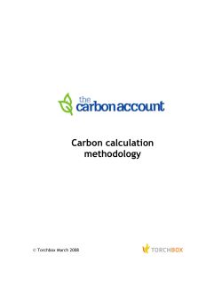 Carbon Account calculation methodology