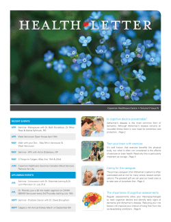 The importance of cognitive assessments Is cognitive decline