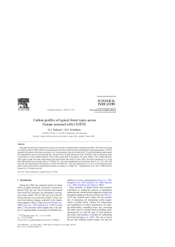Carbon profiles of typical forest types across Europe assessed with