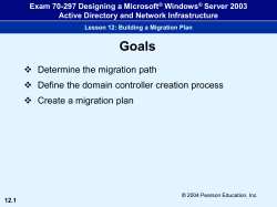 Exam 70-297 Designing a Microsoft &reg; Windows