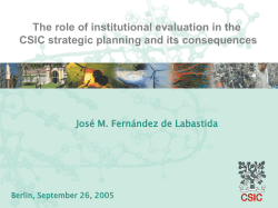 CSIC Plan of Action 2006-2009