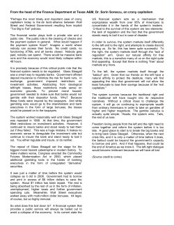 Crony Capitalism Article