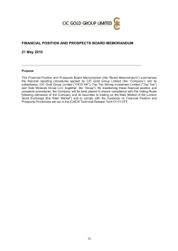 FINANCIAL POSITION AND PROSPECTS BOARD