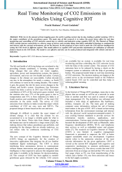 Real Time Monitoring of CO2 Emissions in Vehicles Using Cognitive