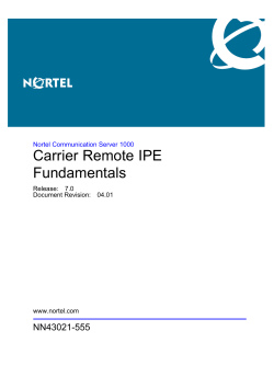 Carrier Remote IPE Fundamentals