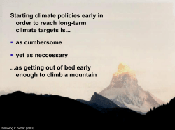 Malti-gas emission profiles to mitigate dangerous climate change.