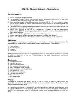 OD2: The Characteristics of a Photodetector