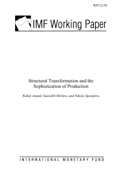 Economic Growth and the Sophistication of Production