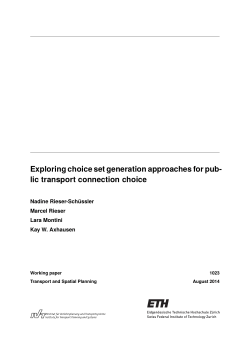 Exploring choice set generation approaches for public transport
