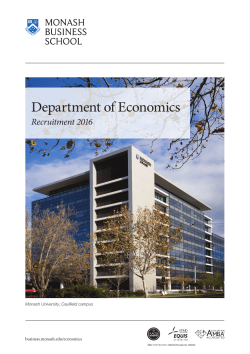 Department of Economics - Monash Business School