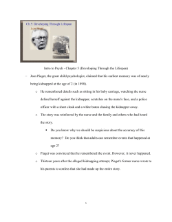 Intro to Psych - Chapter 3 (The Developing Child)