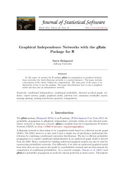 Graphical Independence Networks with the gRain Package for R