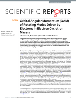 Orbital Angular Momentum (OAM) of Rotating - ScholarWorks