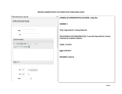Administrative Outcome Example