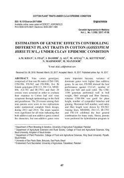 ESTIMATION OF GENETIC EFFECTS CONTROLLING DIFFERENT