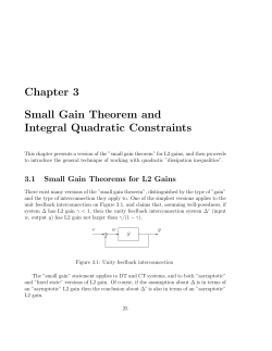 Chapter 3 Small Gain Theorem and Integral Quadratic Constraints