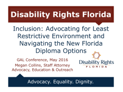 PowerPoint Inclusion Advocating for the Least Restrictive Environment