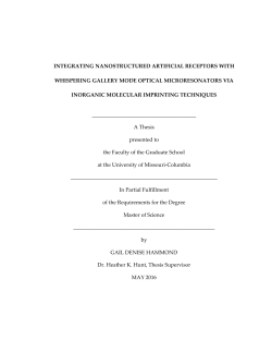 integrating nanostructured artificial receptors with