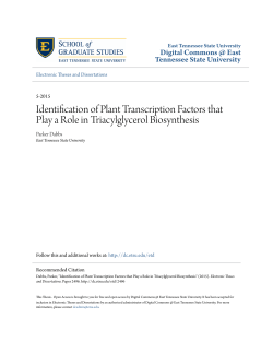 Identification of Plant Transcription Factors that Play a Role in