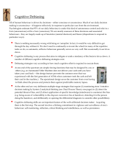 Cognitive Debiasing