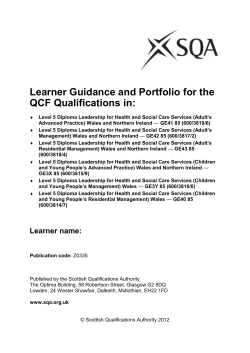 Level 5 Diploma Leadership for Health and Social Care