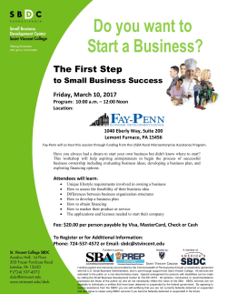 The First Step - Saint Vincent College