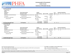 Carbon County Inventory of Affordable Housing
