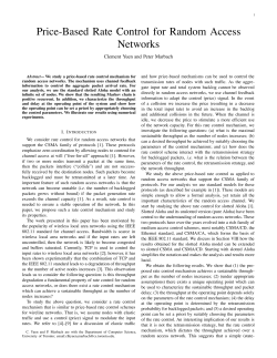 Price-Based Rate Control for Random Access Networks