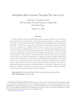 Individual Risk Aversion Through The Life Cycle