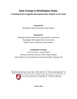 Solar Energy in Washington State