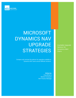 Microsoft Dynamics NAV Upgrade Strategies