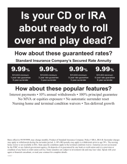 Is your CD or IRA about ready to roll over and play