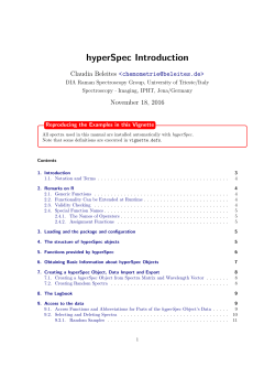 hyperSpec Manual