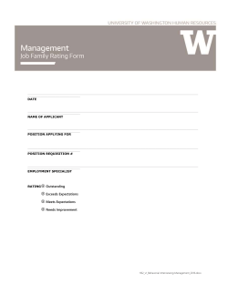 Behavioral Interviewing &ndash; Management (MS Word)