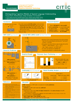 Distinguishing Cognitive Models of Spatial Language Understanding