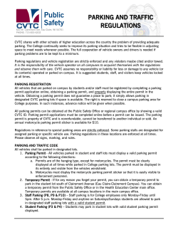 Parking and Traffic Regulations 2016
