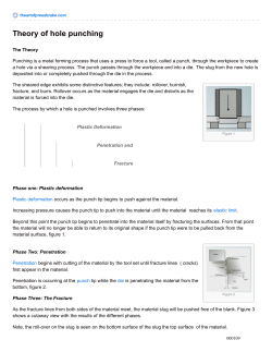 Theory of hole punching - The Art of Press Brake