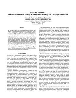 Uniform Information Density as an Optimal Strategy for Language