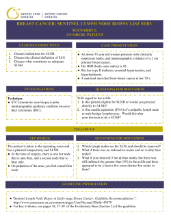 breast cancer: sentinel lymph node biopsy list serv